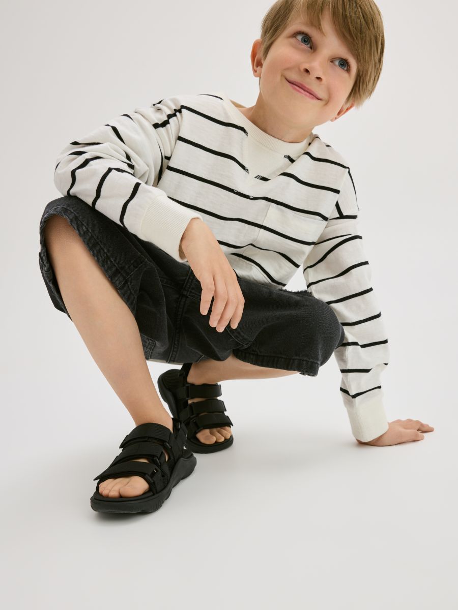 Sandals with velcro fastening - black - RESERVED - 7