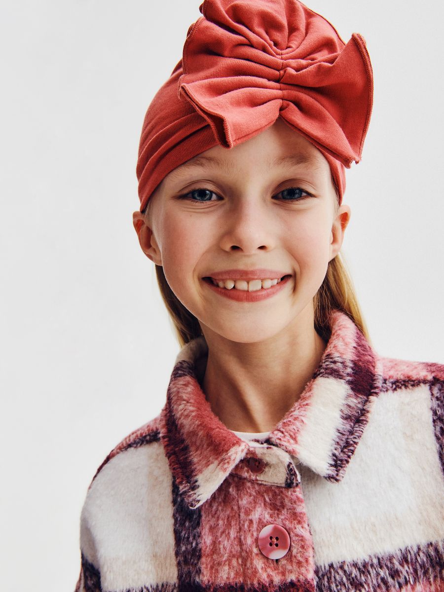 Hat with gathering - maroon - RESERVED - 2