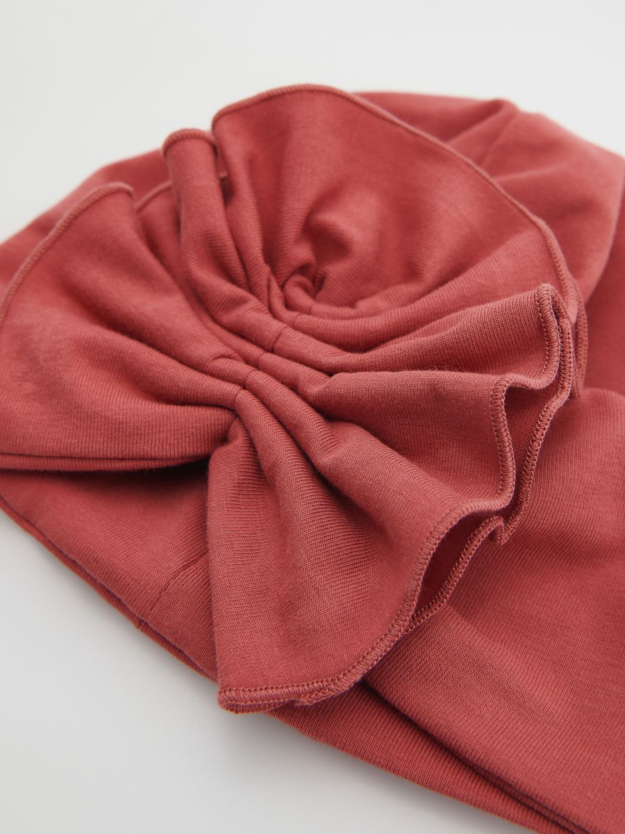 Hat with gathering - maroon - RESERVED - 3