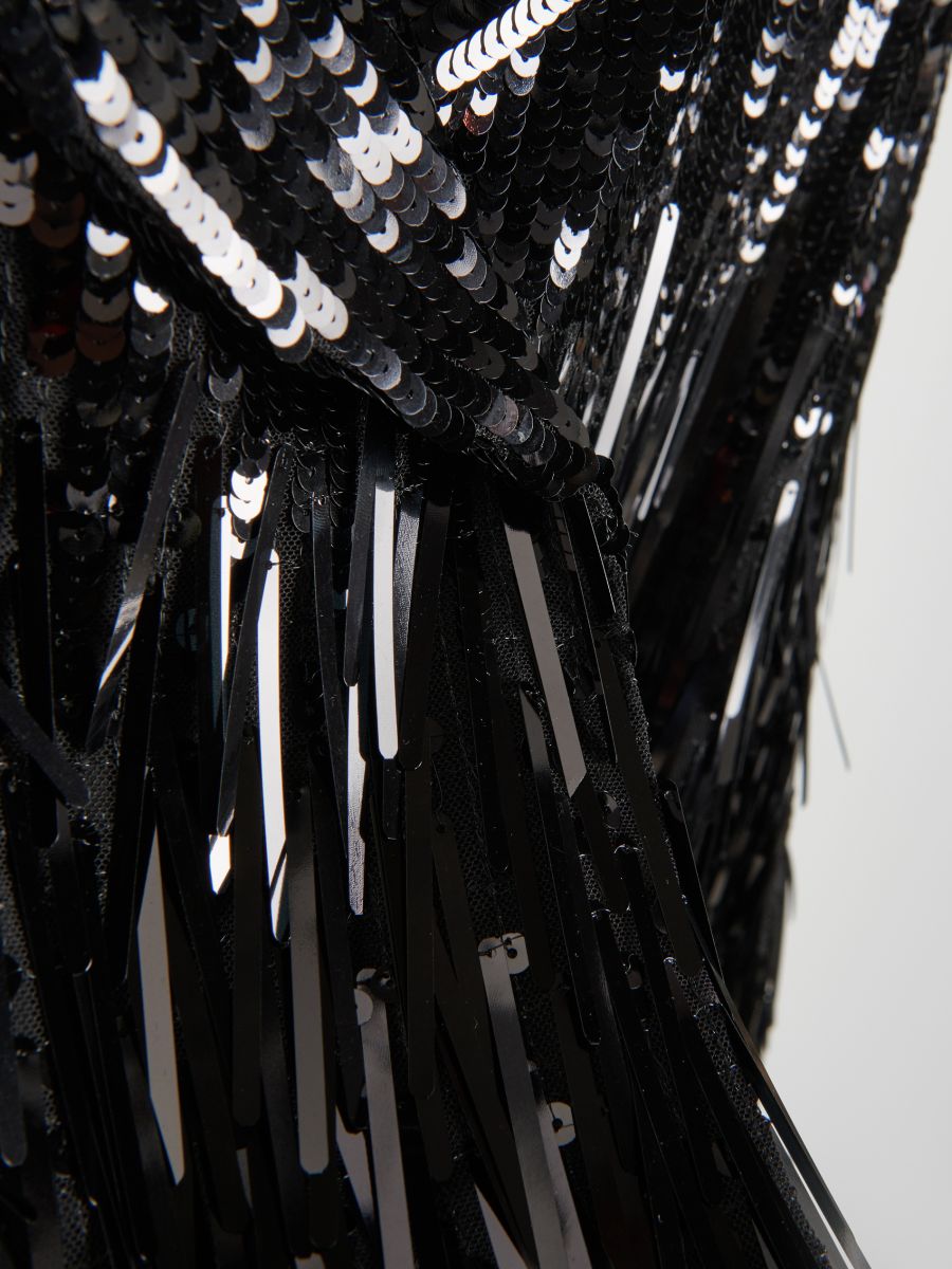 Shiny jacket with sequins - black - RESERVED - 3