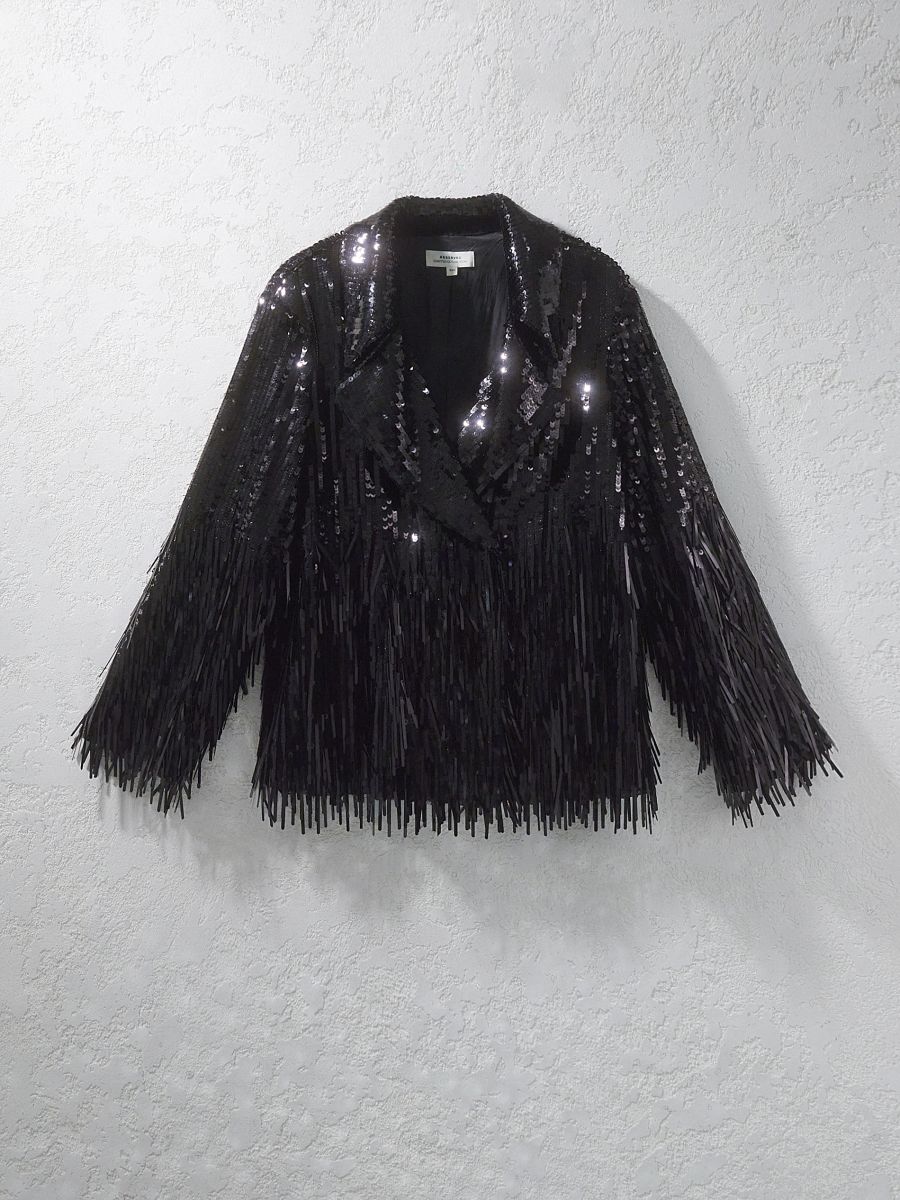 Shiny jacket with sequins - black - RESERVED - 4