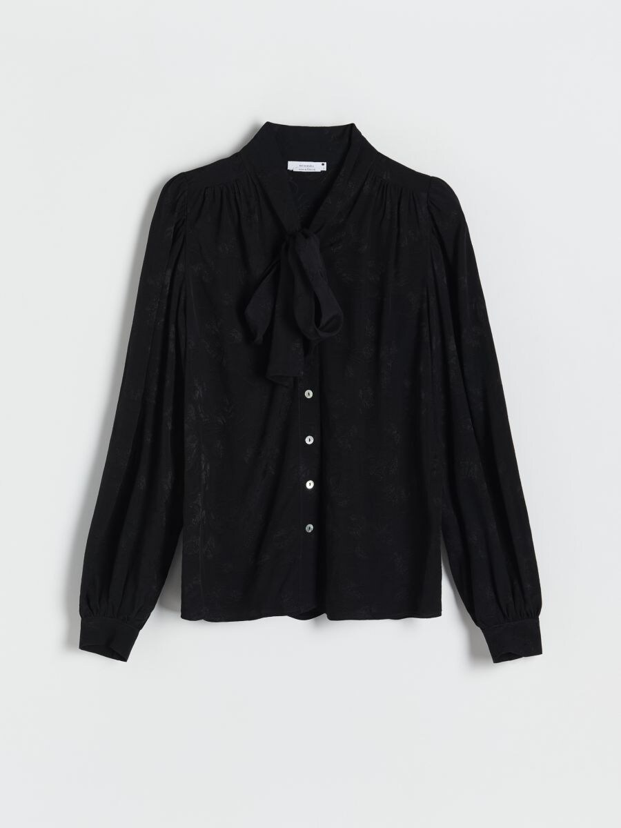 Viscose overhemd - zwart - RESERVED - 5