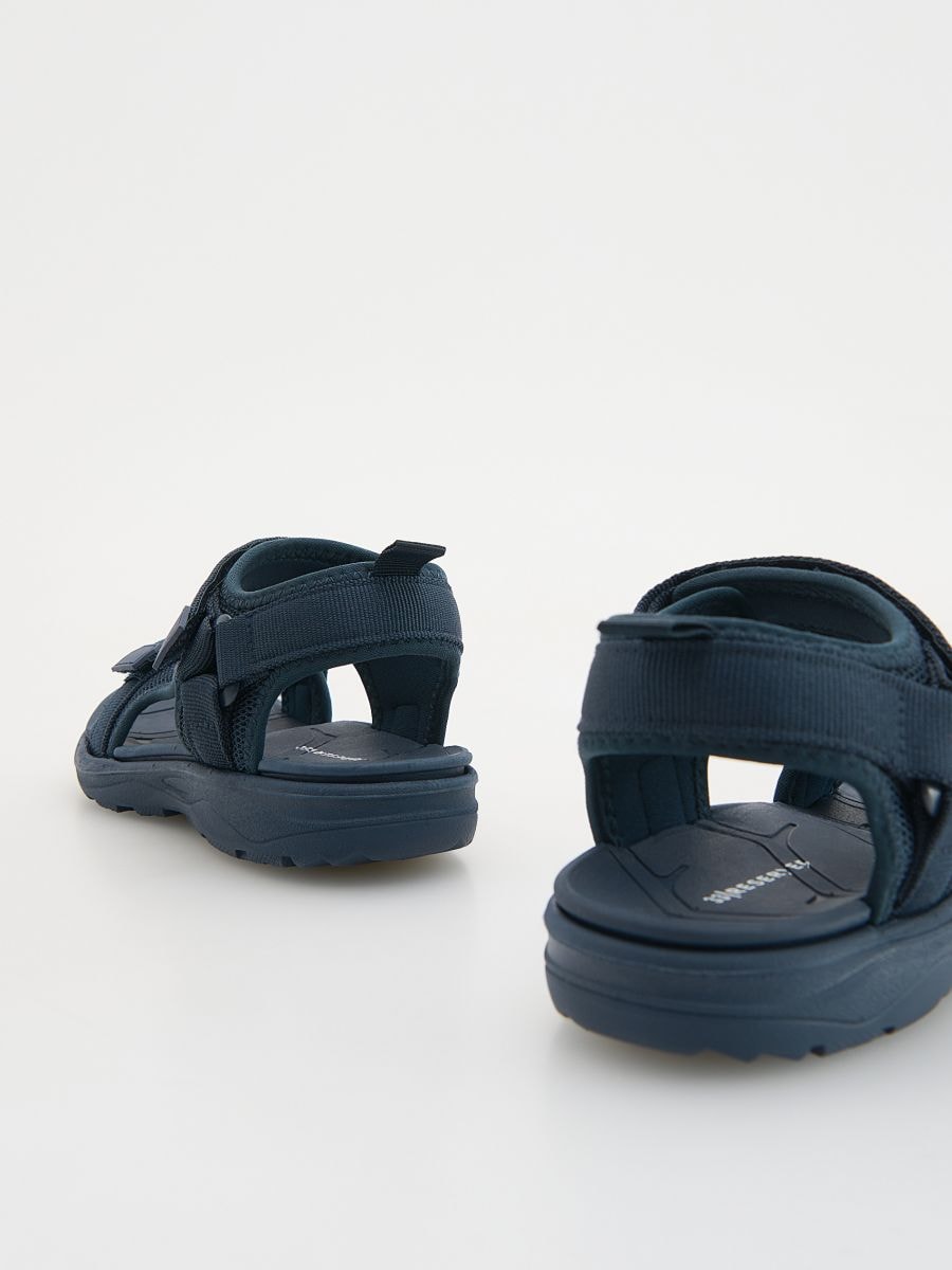 Sandals with velcro fastening - navy - RESERVED - 3