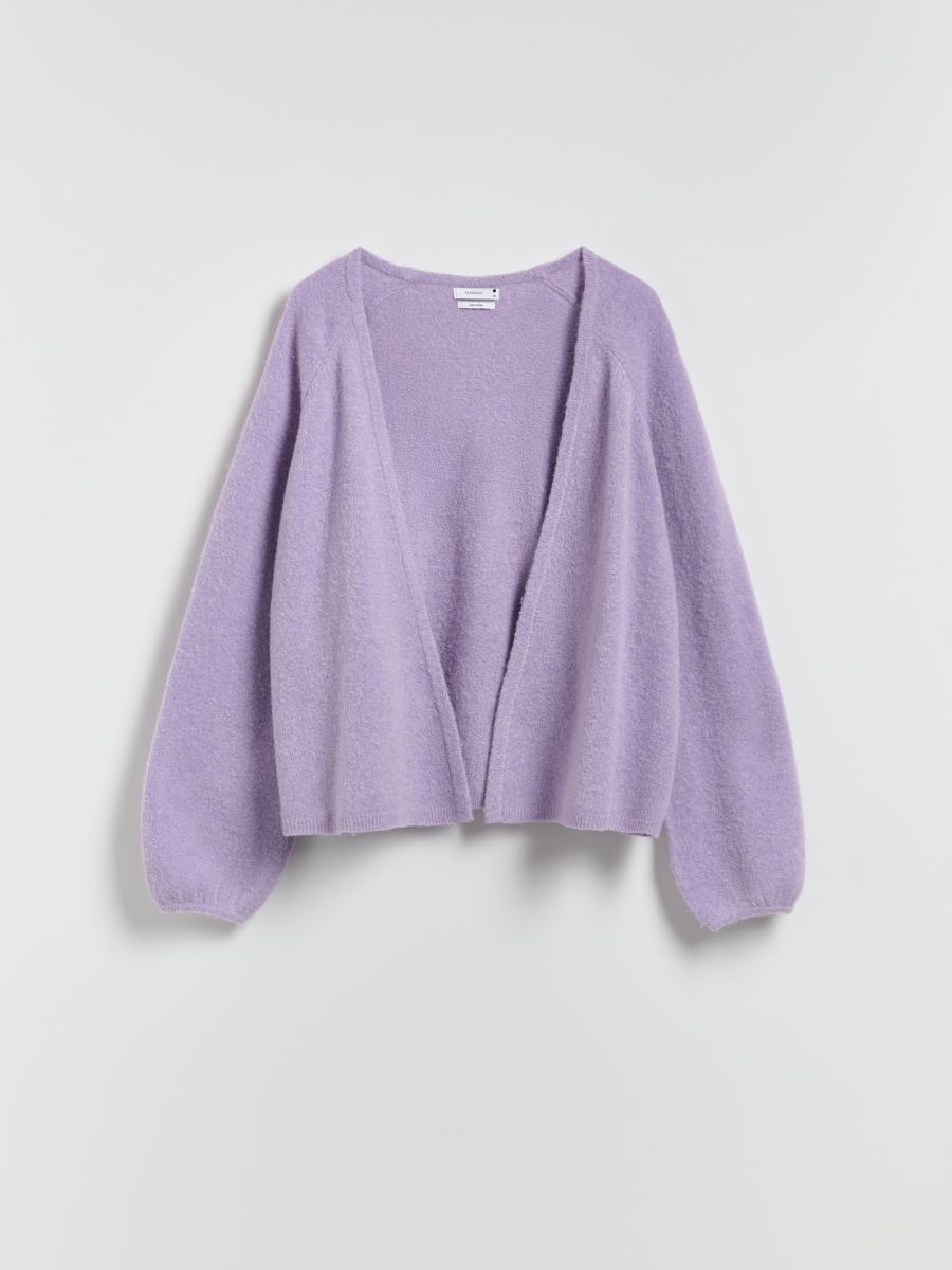 Wool-blend cardigan - lavender - RESERVED