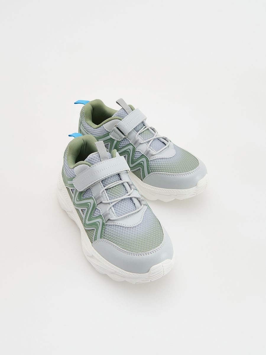 Sneakers with reflective elements - light grey - RESERVED - 3