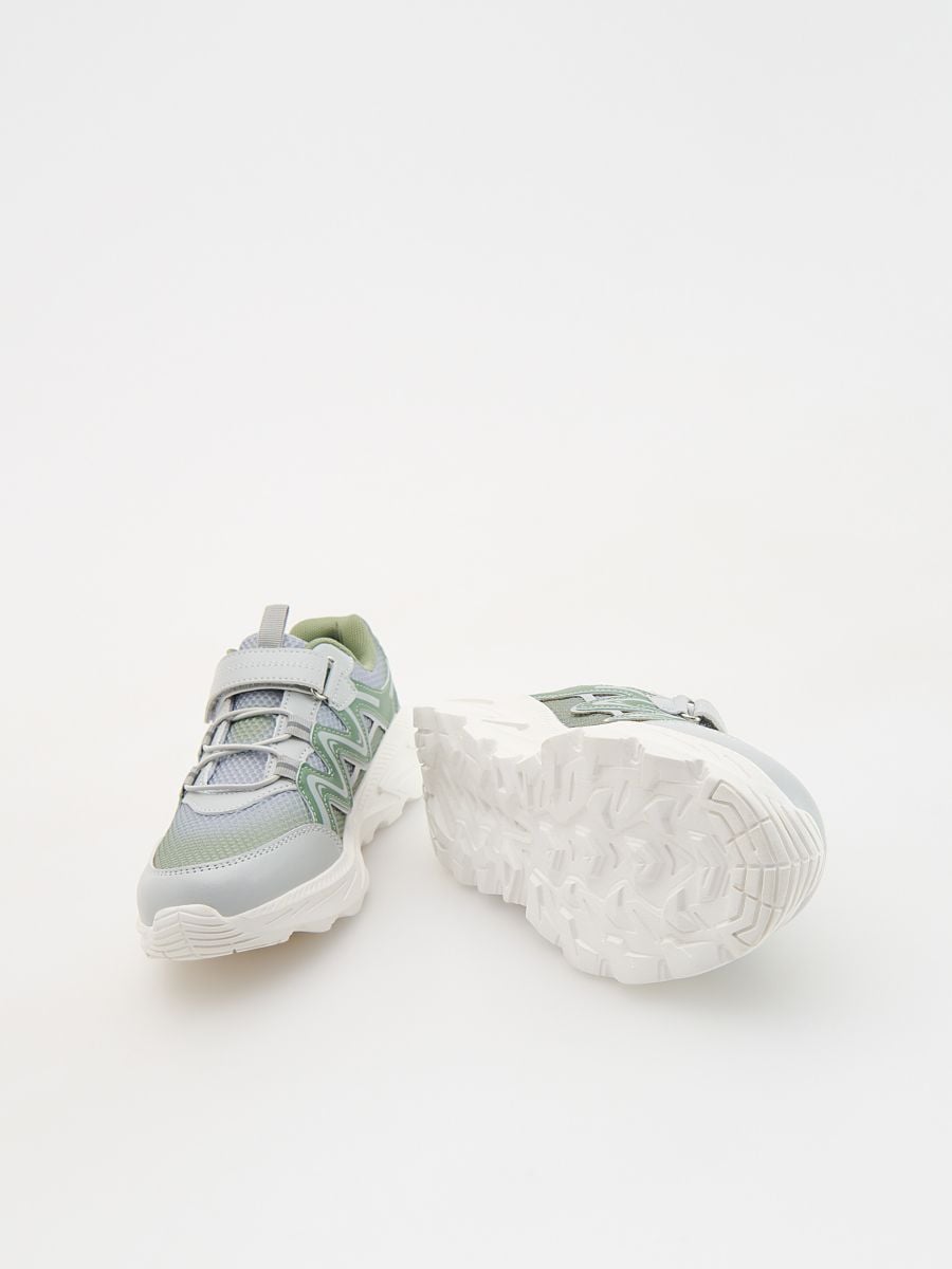 Sneakers with reflective elements - light grey - RESERVED - 6