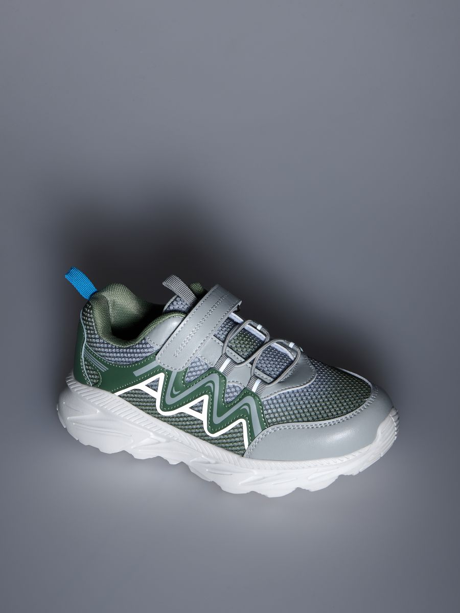 Sneakers with reflective elements - light grey - RESERVED - 5