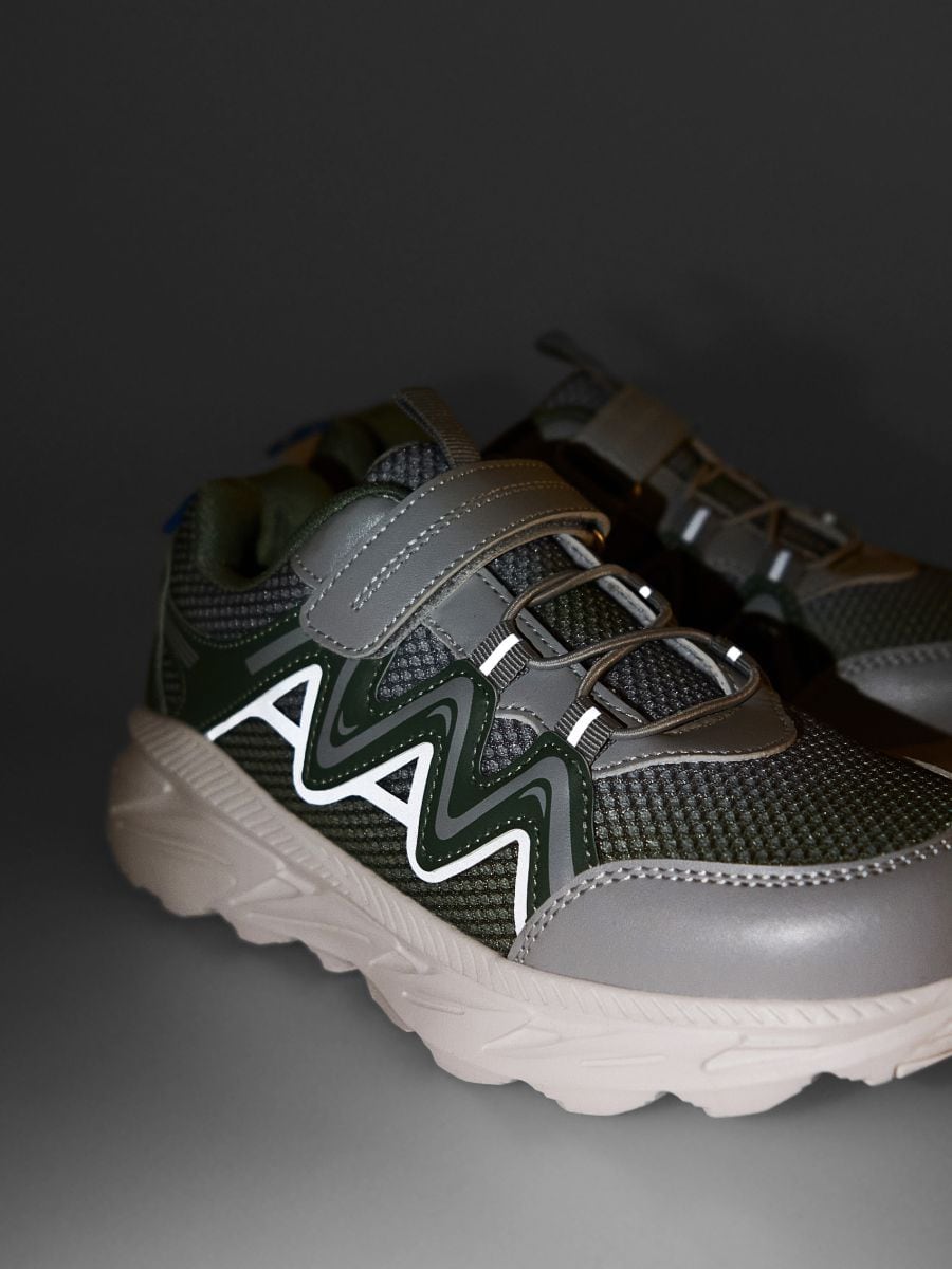 Sneakers with reflective elements - light grey - RESERVED - 2