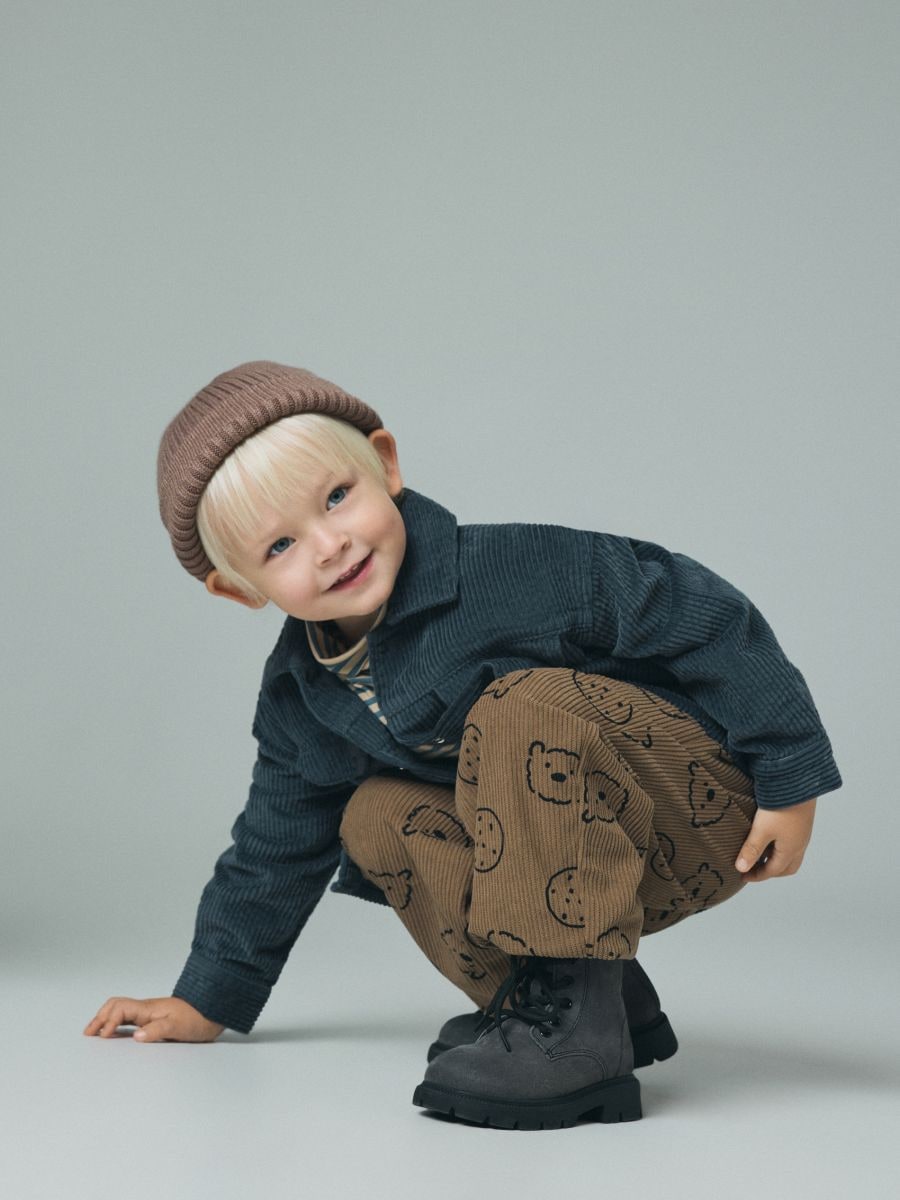 Kordinio velveto kelnės - aukso ruda - RESERVED