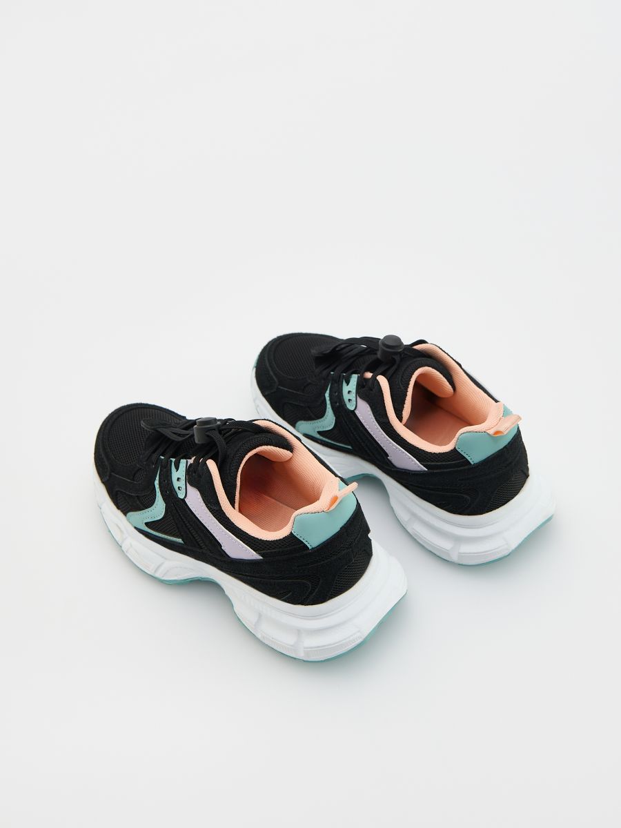 Lightweight sneakers with reflective elements - black - RESERVED - 2