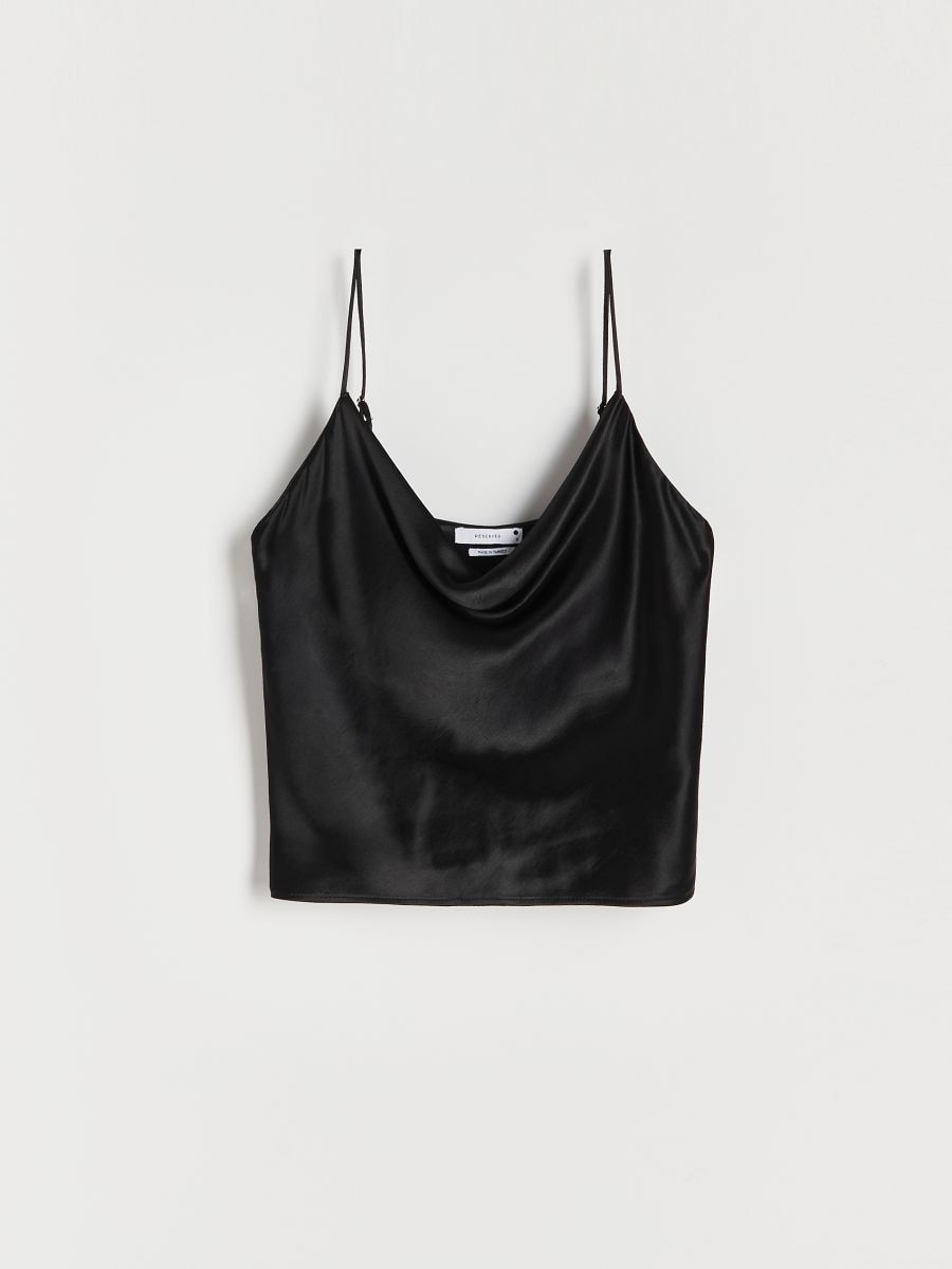 Satinbluse - schwarz - RESERVED - 3
