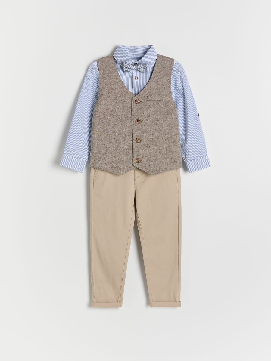 Elegant set with bow tie - light blue - RESERVED - 2