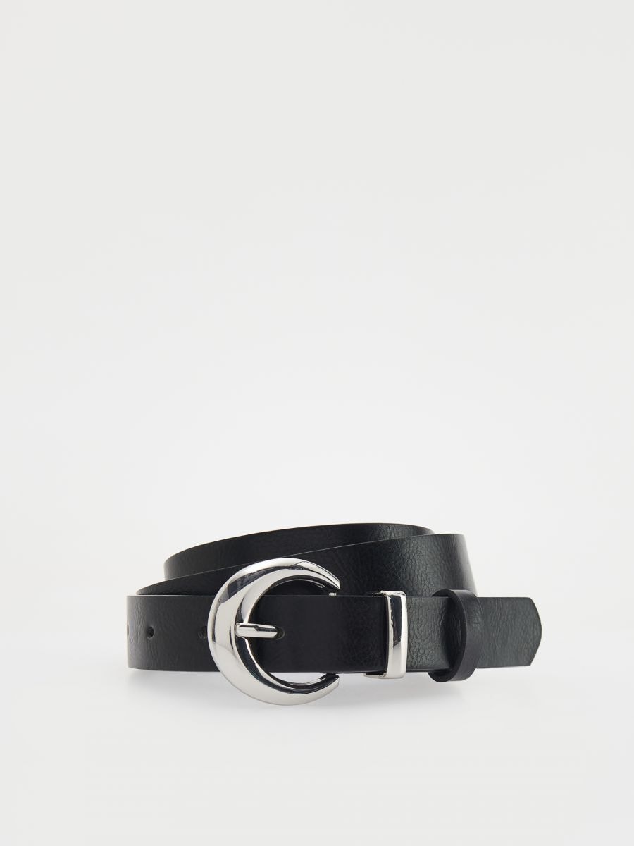 Cinturón de polipiel - negro - RESERVED