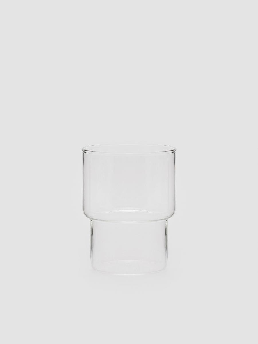 Pohár átlátszó üvegből - fehér - RESERVED
