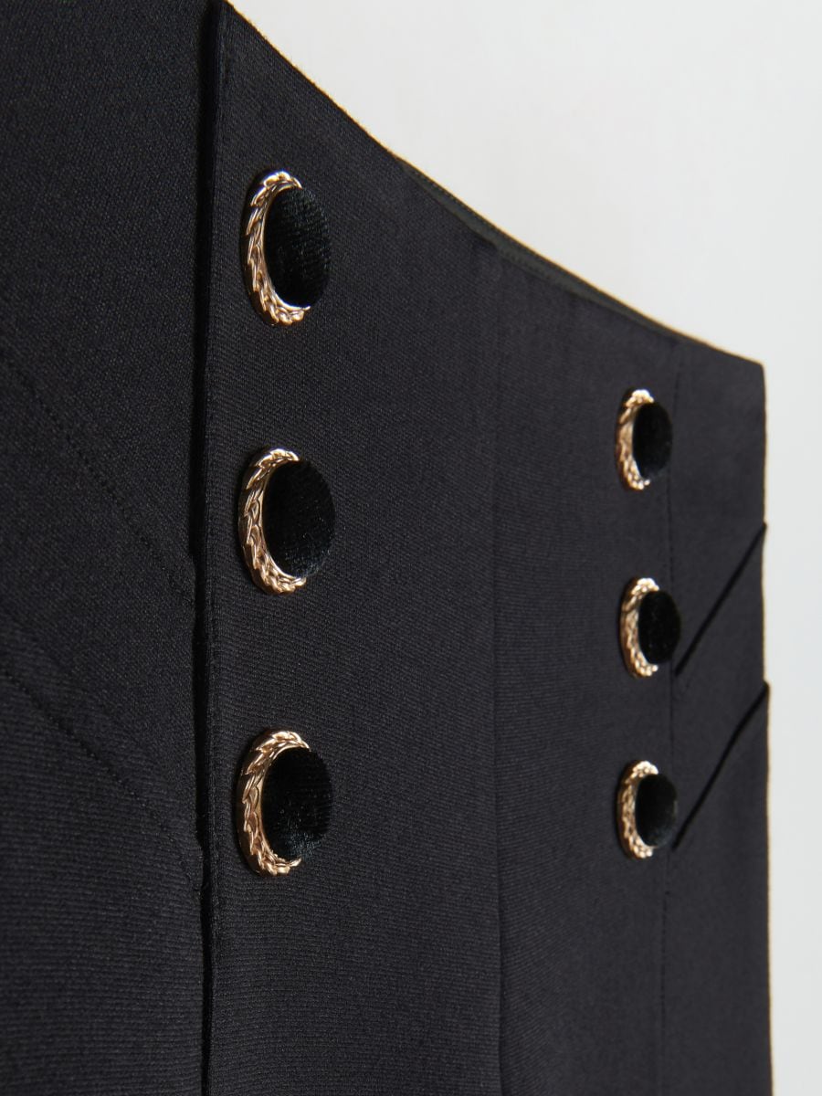 Leggings with decorative buttons - black - RESERVED - 5