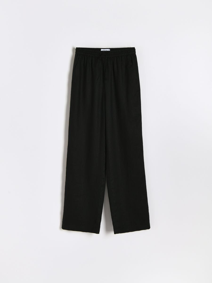PREMIUM linen trousers - black - RESERVED - 3
