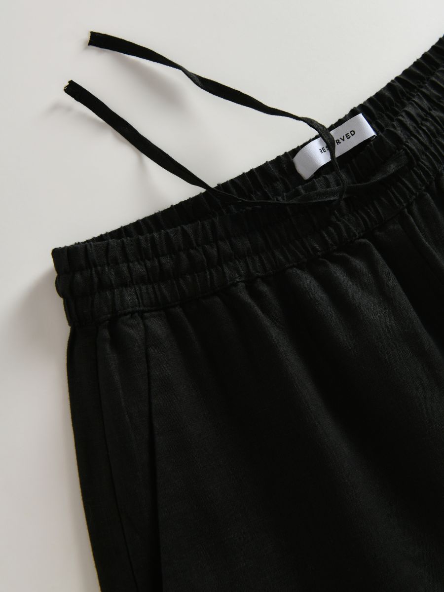 PREMIUM linen trousers - black - RESERVED - 4