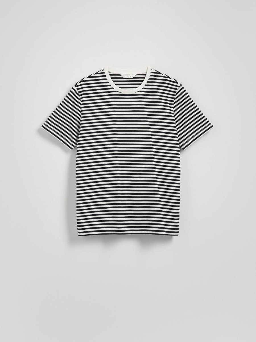 Regular fit stripe T-shirt - black - RESERVED - 5