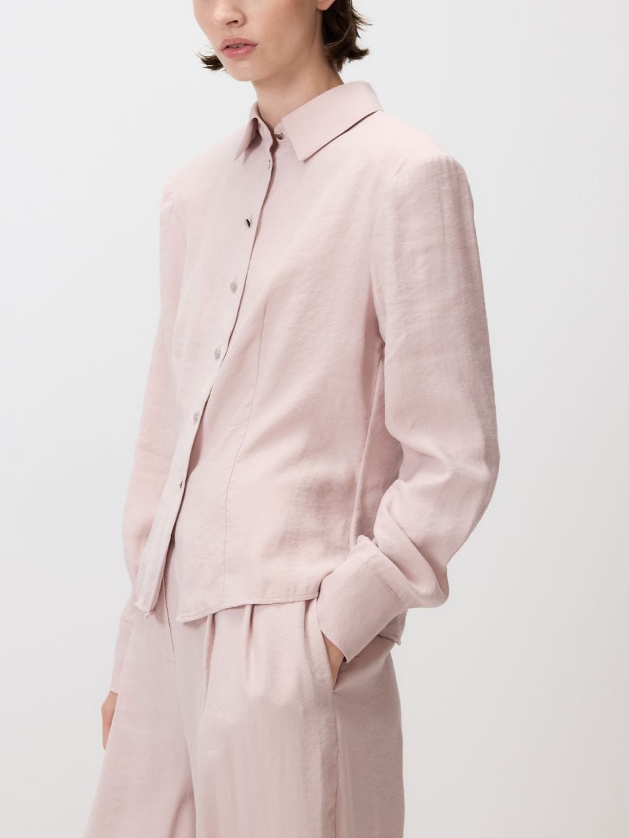 Modal rich shirt - pastel pink - RESERVED