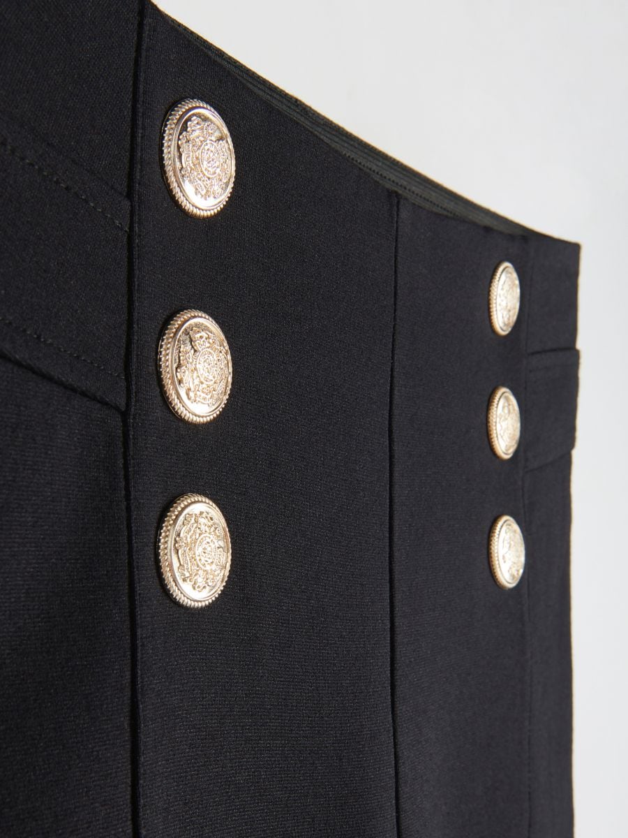 Leggings with decorative buttons - black - RESERVED - 5