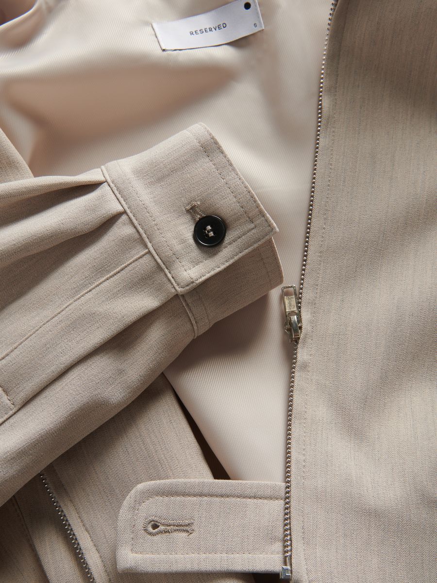 Suit style bomber jacket - beige - RESERVED - 6