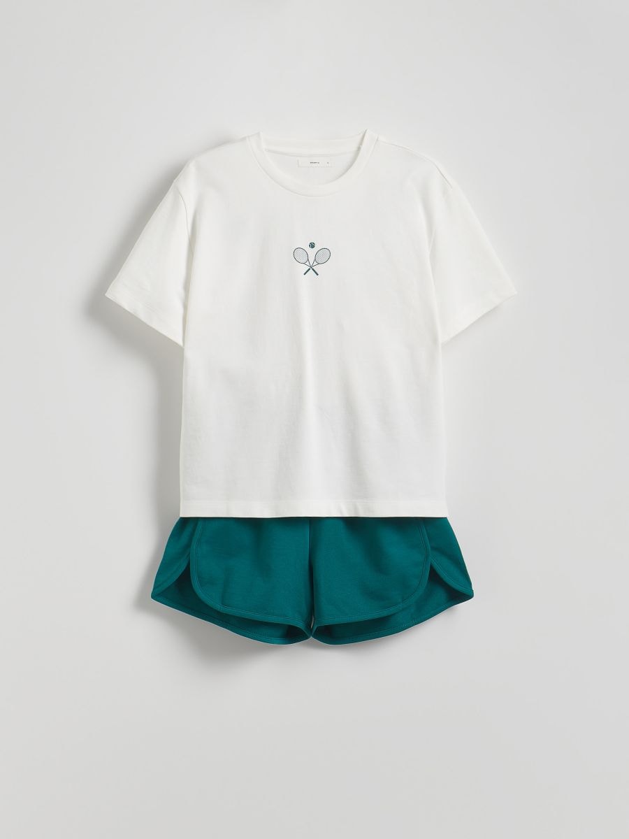Two piece pyjama set - teal green - RESERVED - 4
