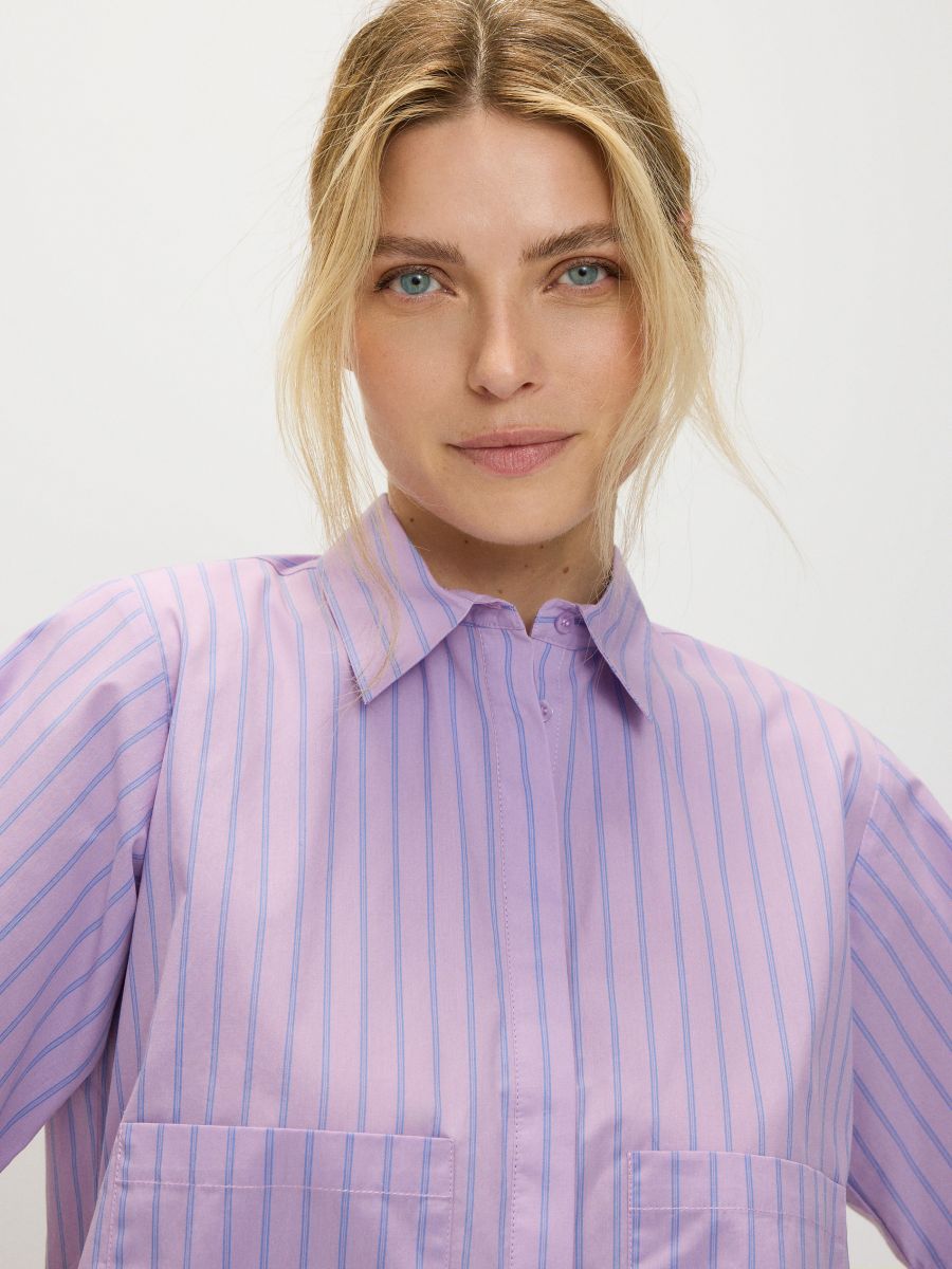 Camicia corta in cotone - uva - RESERVED - 3