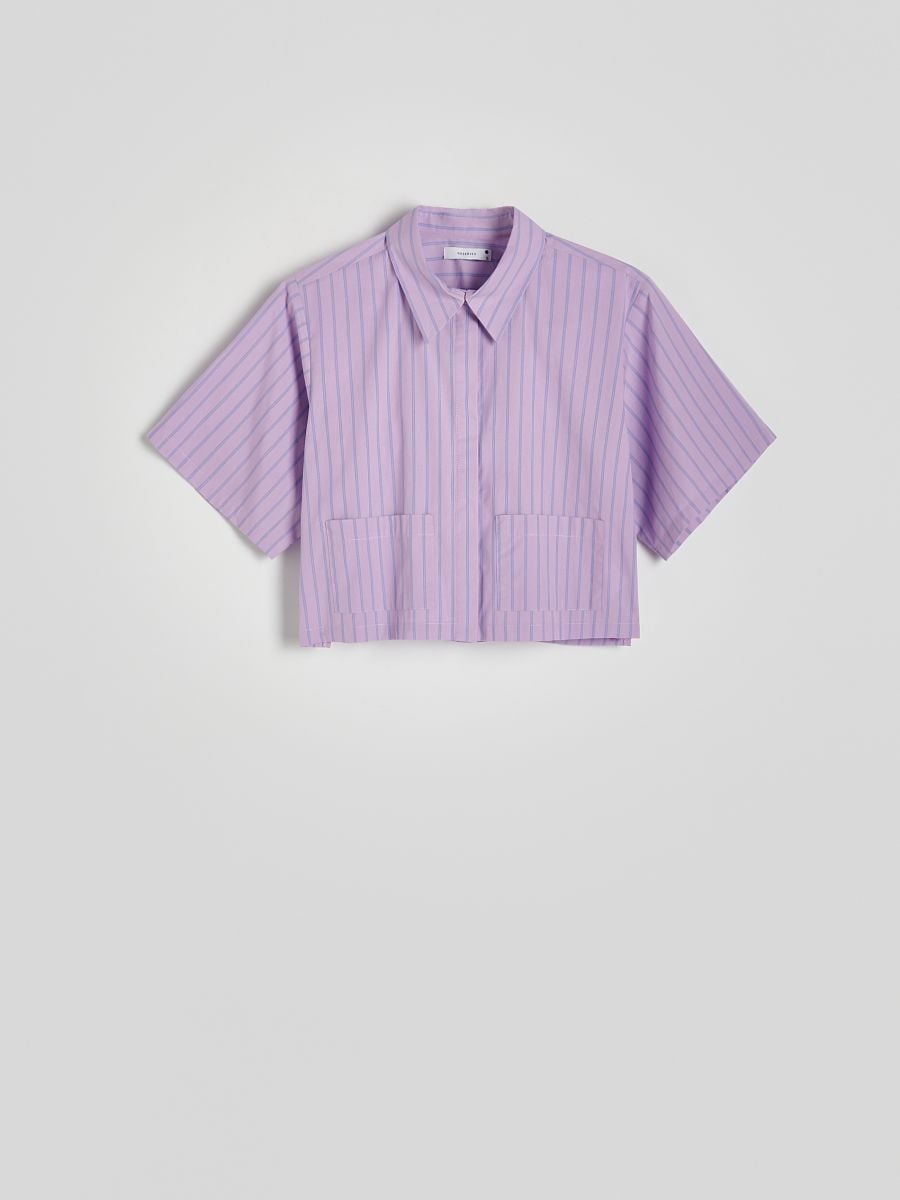 Camicia corta in cotone - uva - RESERVED - 4