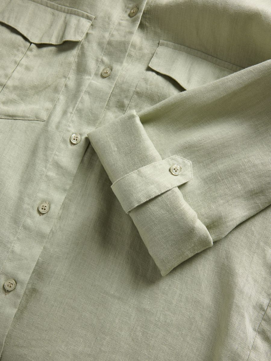 Linen shirt - pale green - RESERVED - 5