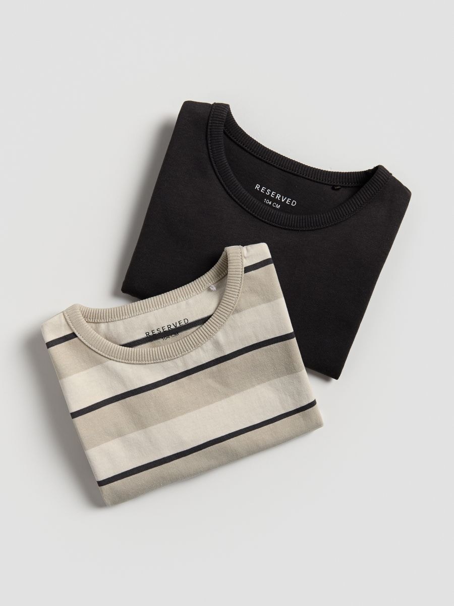 Cotton longsleeve 2 pack - cream - RESERVED