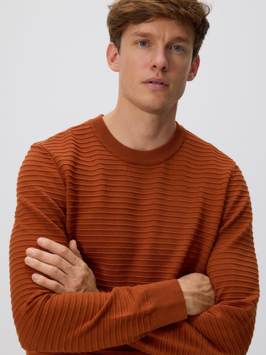 Džemper od mješavine viskoze - narandžasto - RESERVED