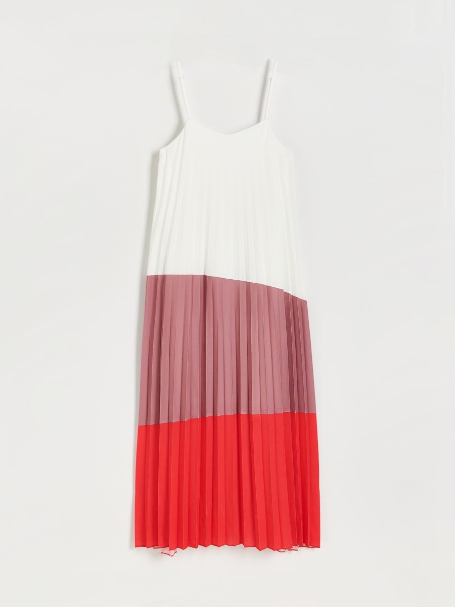 Dress with pleats - multicolor - RESERVED - 4