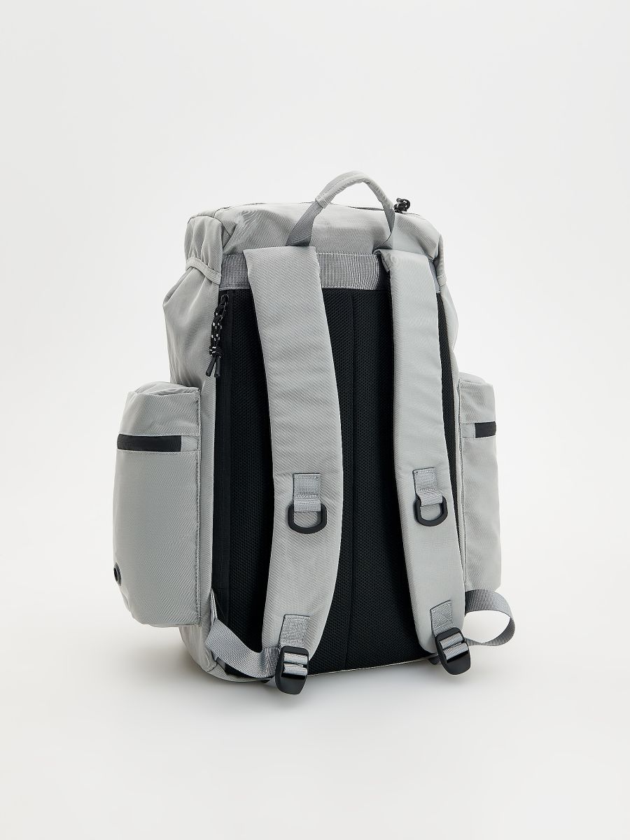 Large capacity backpack with pockets - light grey - RESERVED - 2