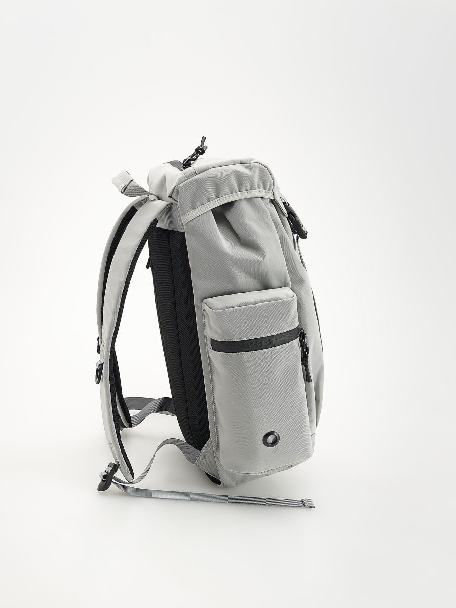 Large capacity backpack with pockets - light grey - RESERVED - 3