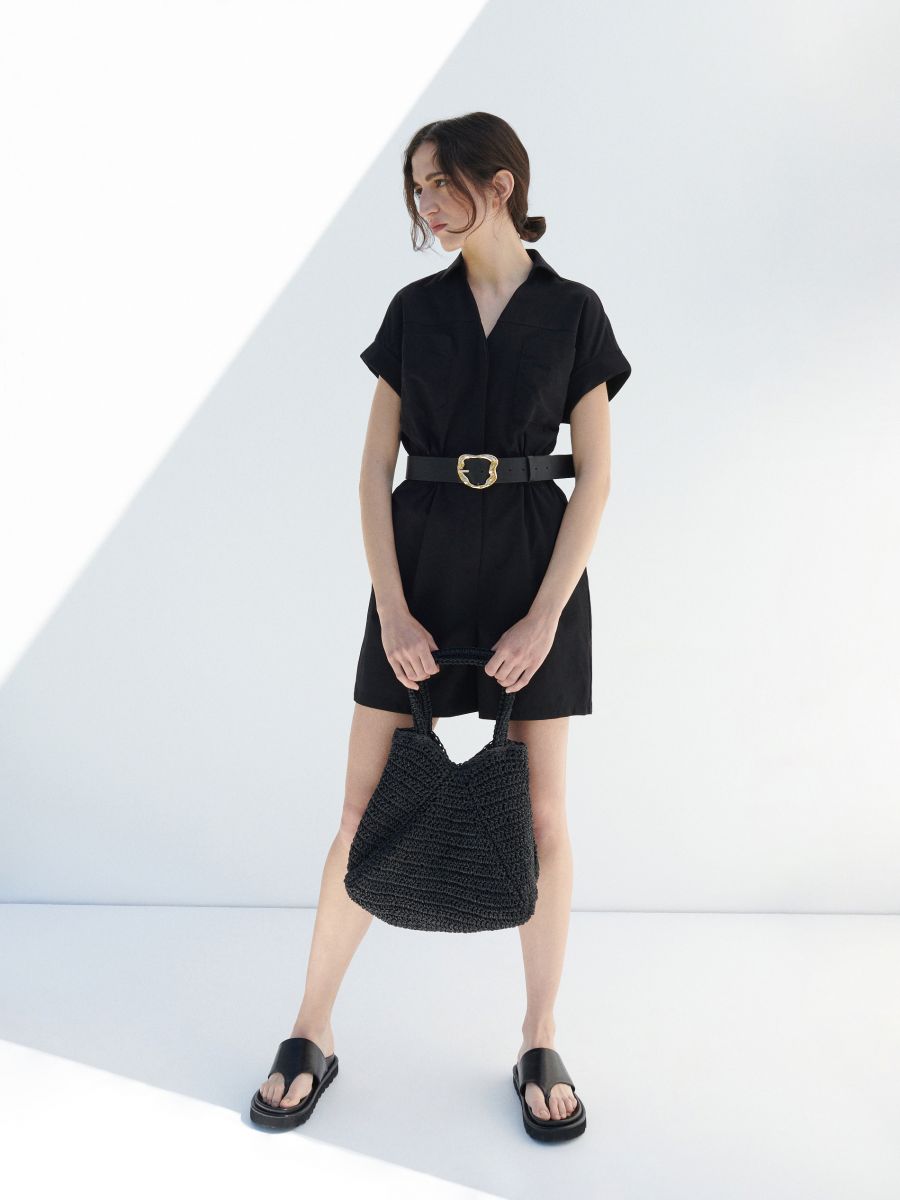 Jersey playsuit - black - RESERVED - 3