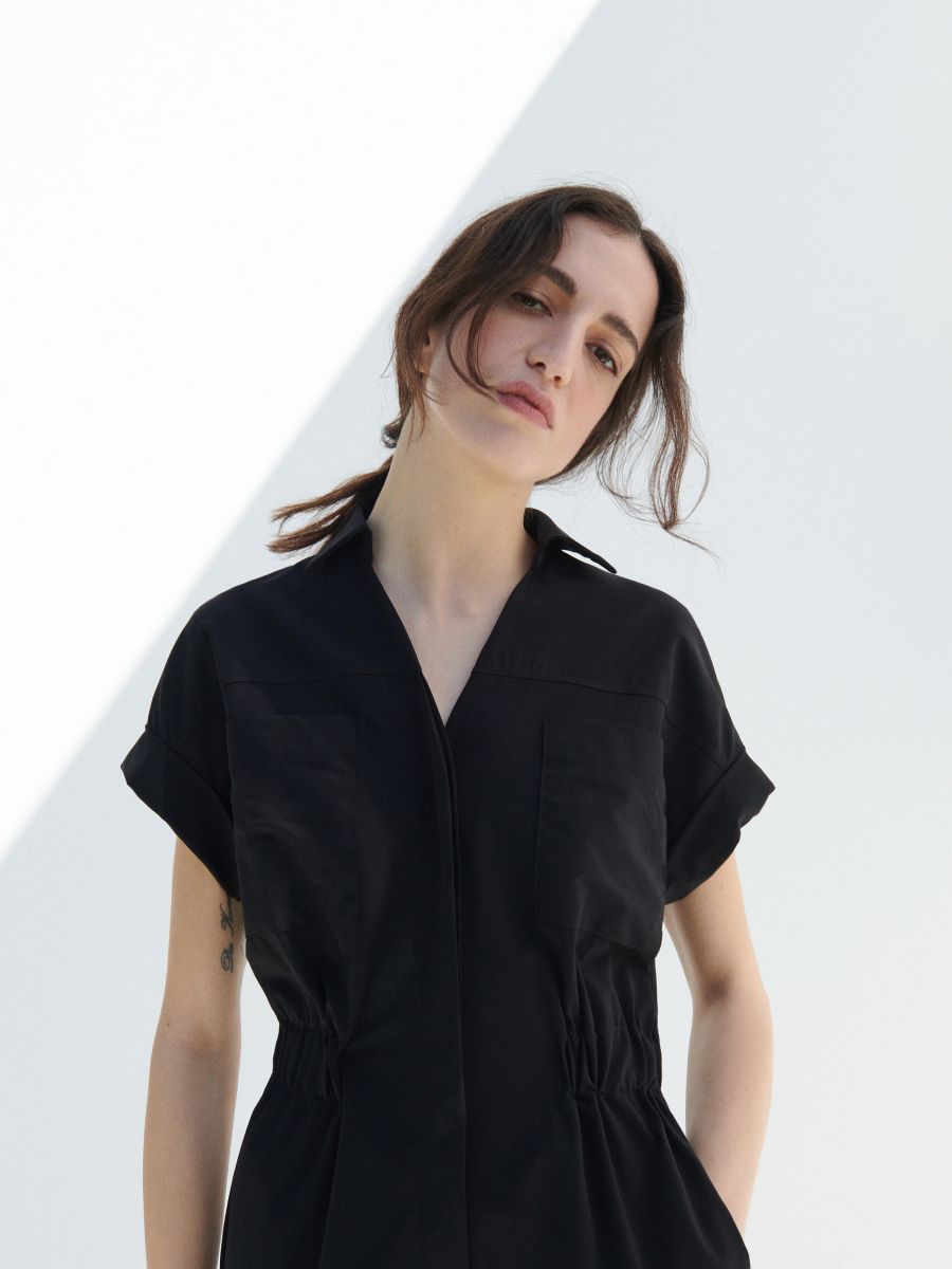 Jersey playsuit - black - RESERVED - 2