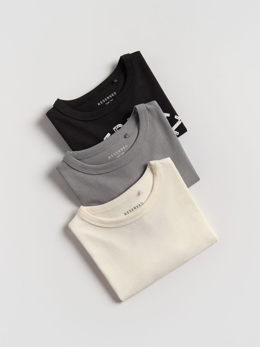 Cotton longsleeve 3 pack - black - RESERVED