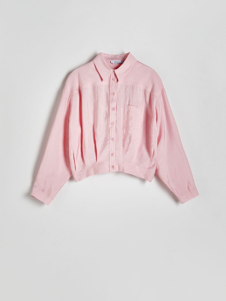 Viscose overhemd - PASTELROZE - RESERVED - 4