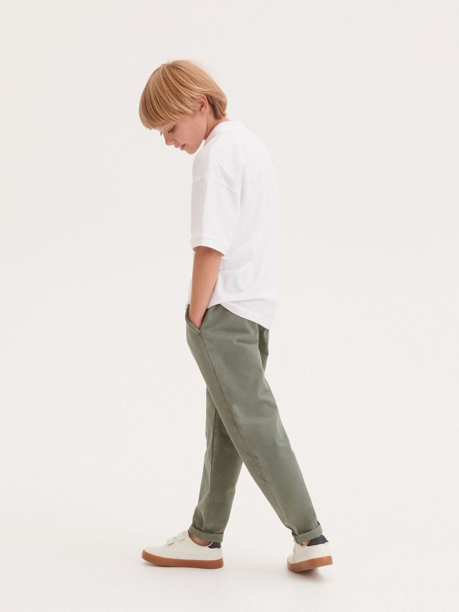 Drawstring waist chino trousers - mint green - RESERVED - 5