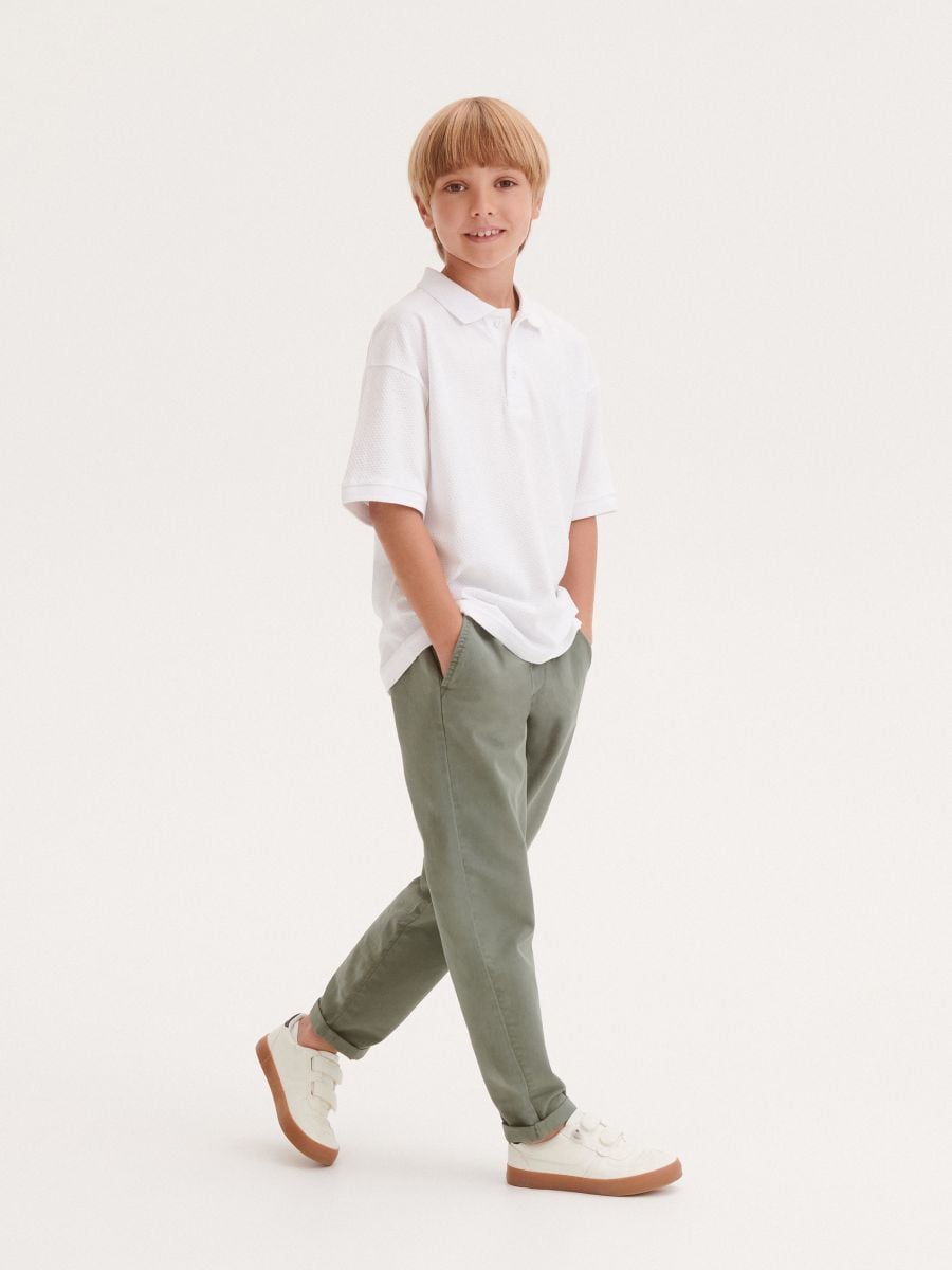 Drawstring waist chino trousers - mint green - RESERVED - 2