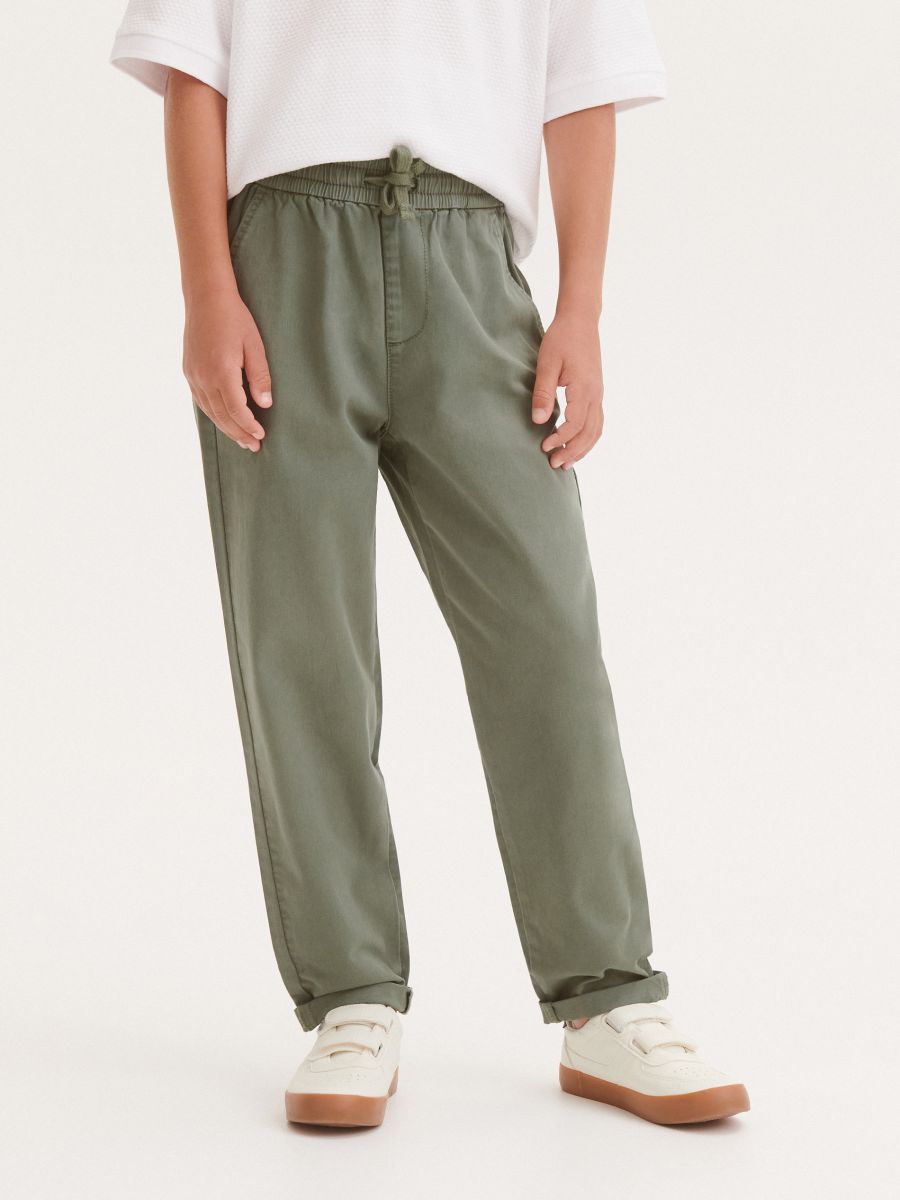 Drawstring waist chino trousers - mint green - RESERVED - 6