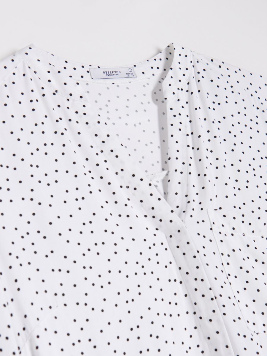 Ecological LENZING™ ECOVERO™ viscose blouse - cream - RESERVED - 4
