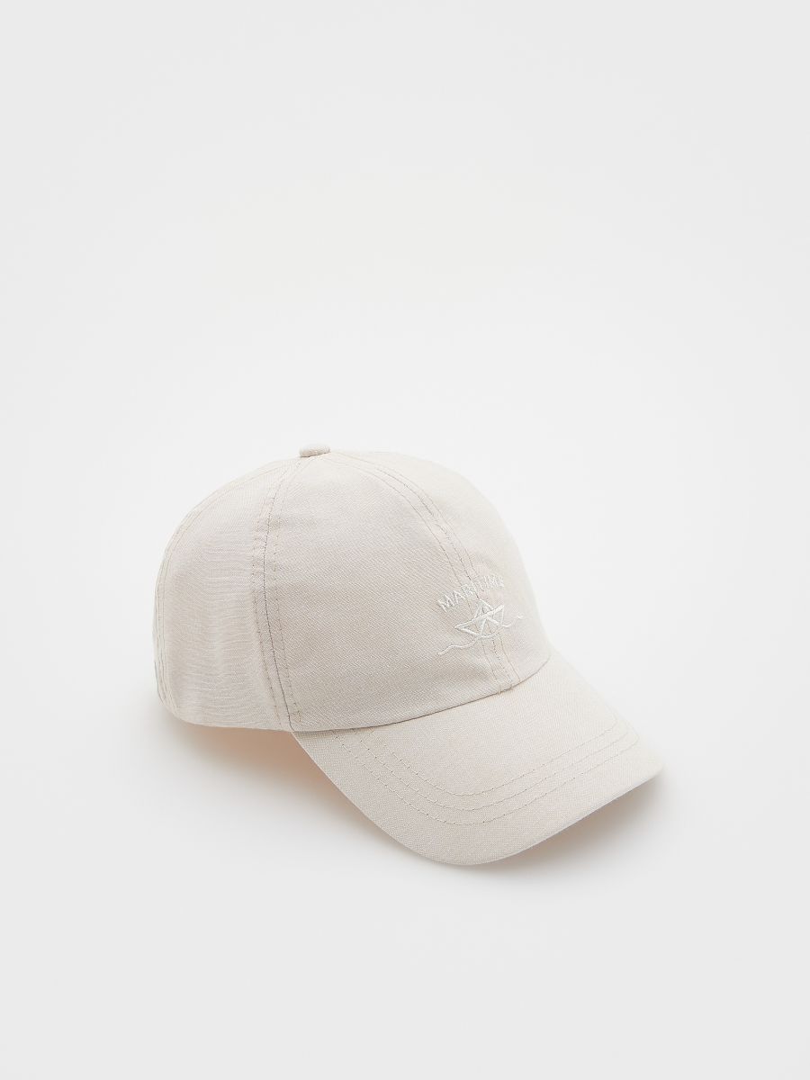 Cotton baseball cap - nude - RESERVED