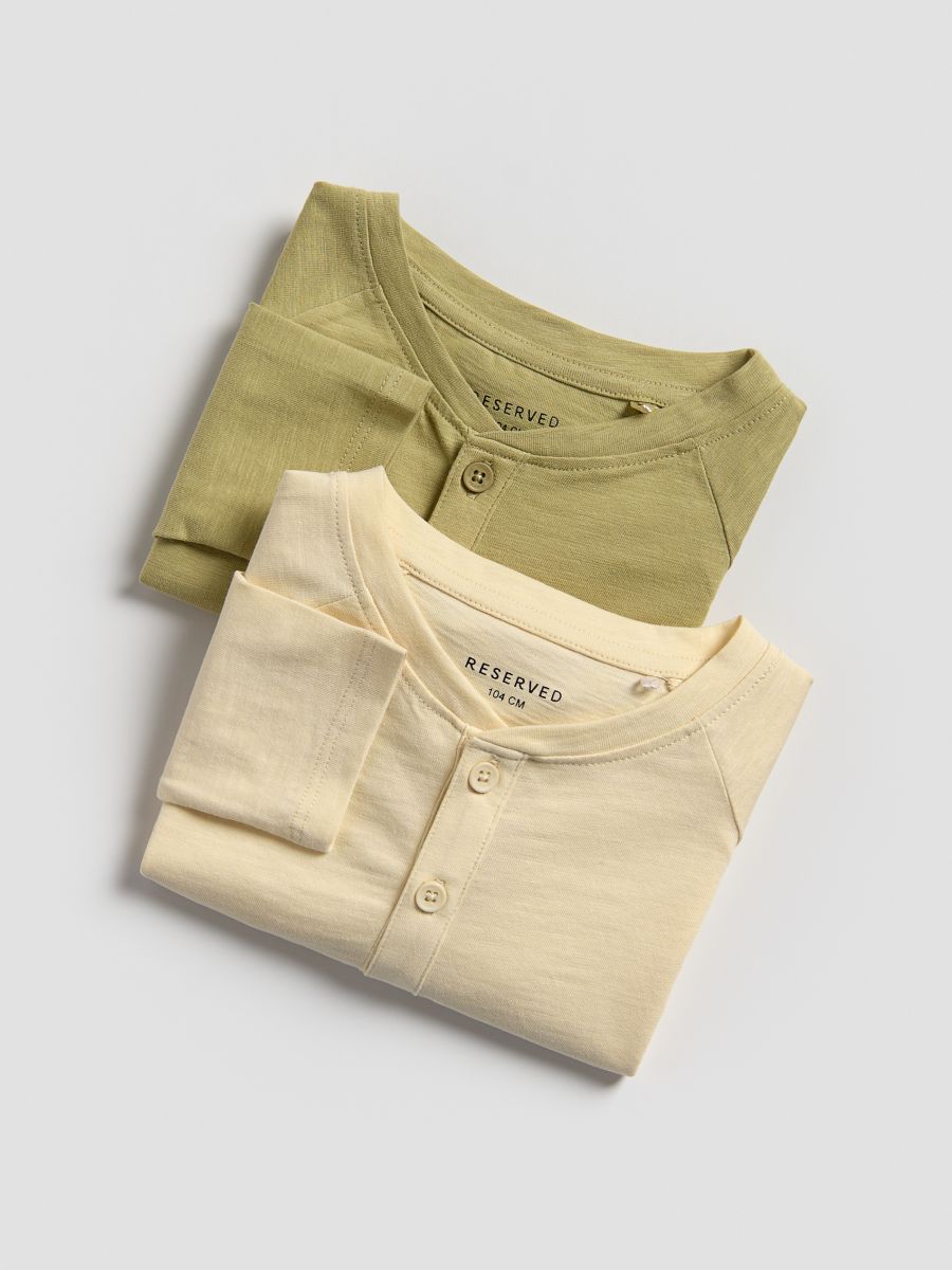 Cotton longsleeve 2 pack - pale green - RESERVED