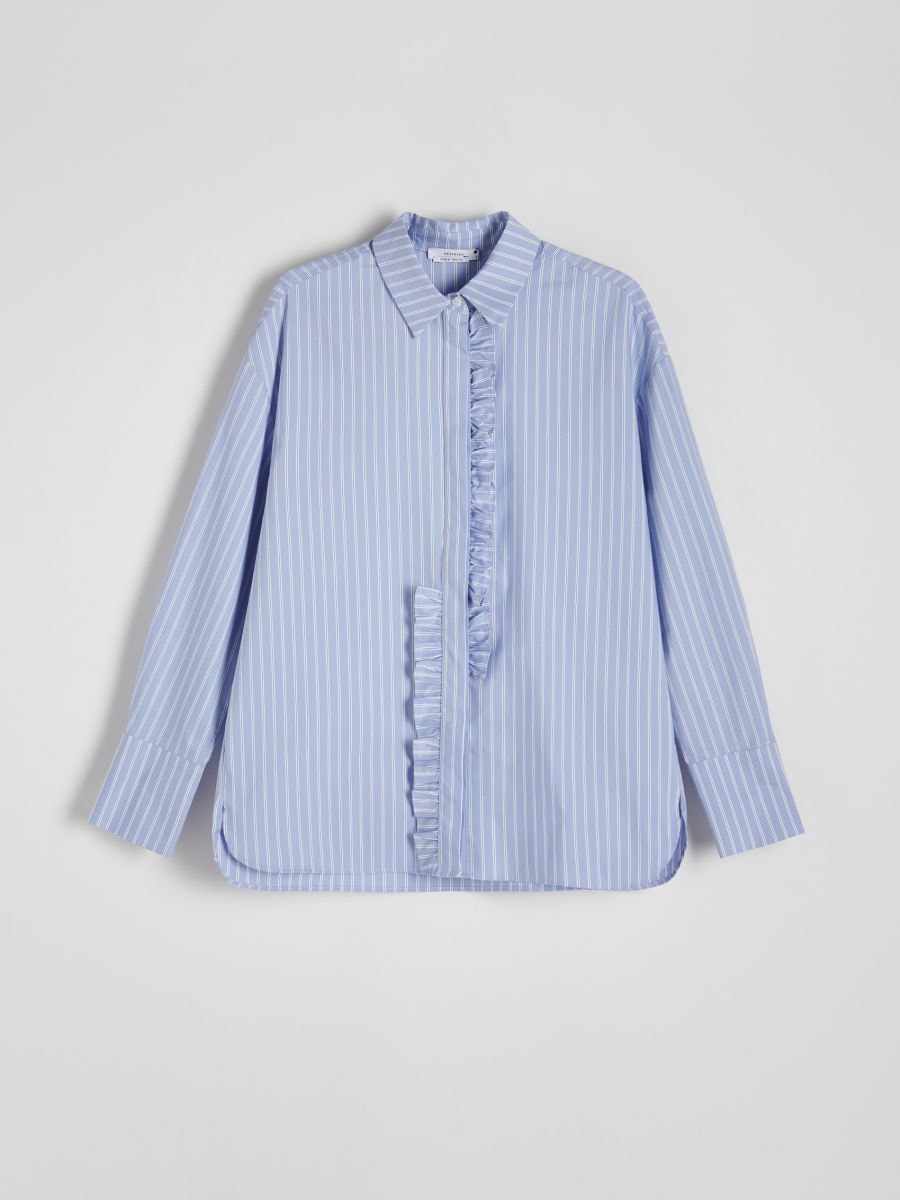 Camicia con volant - blu - RESERVED - 5