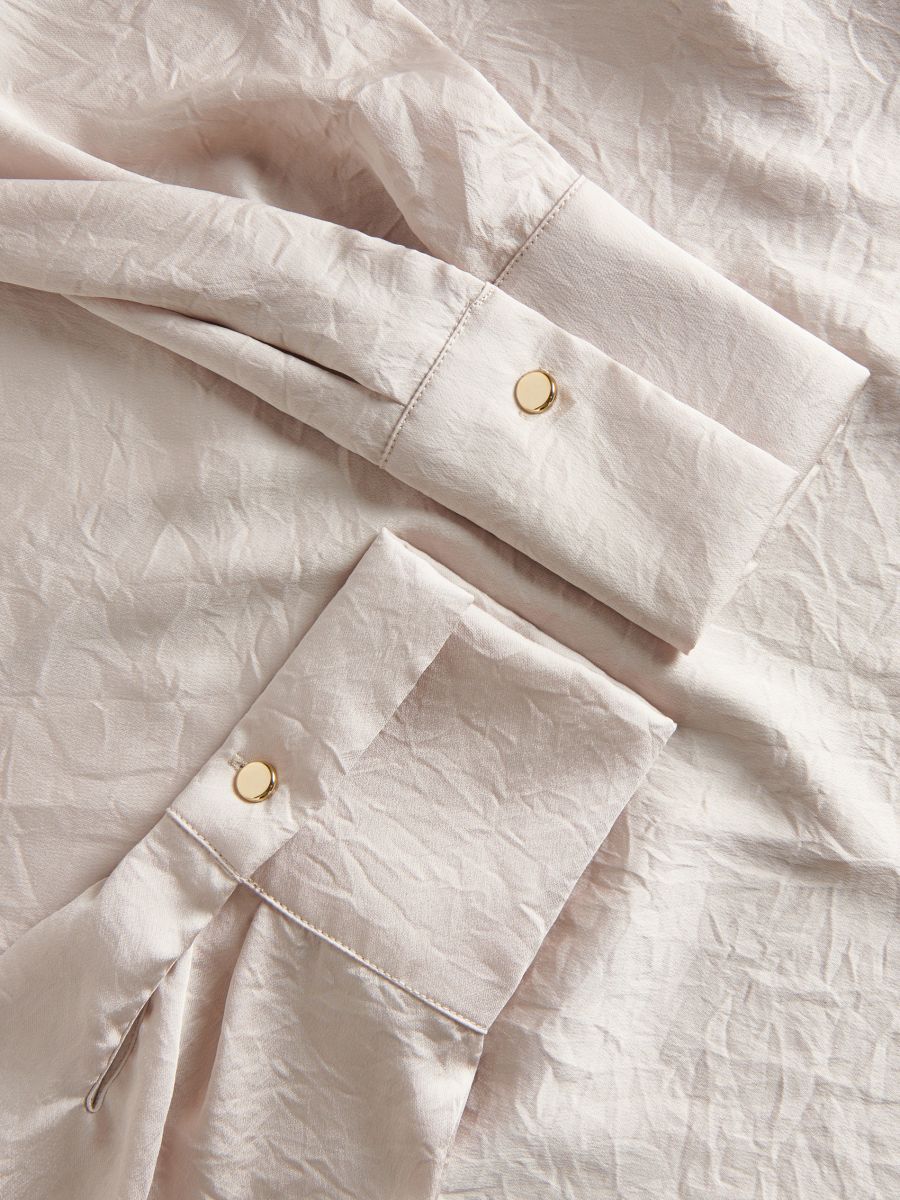 Satinbluse - beige - RESERVED - 6