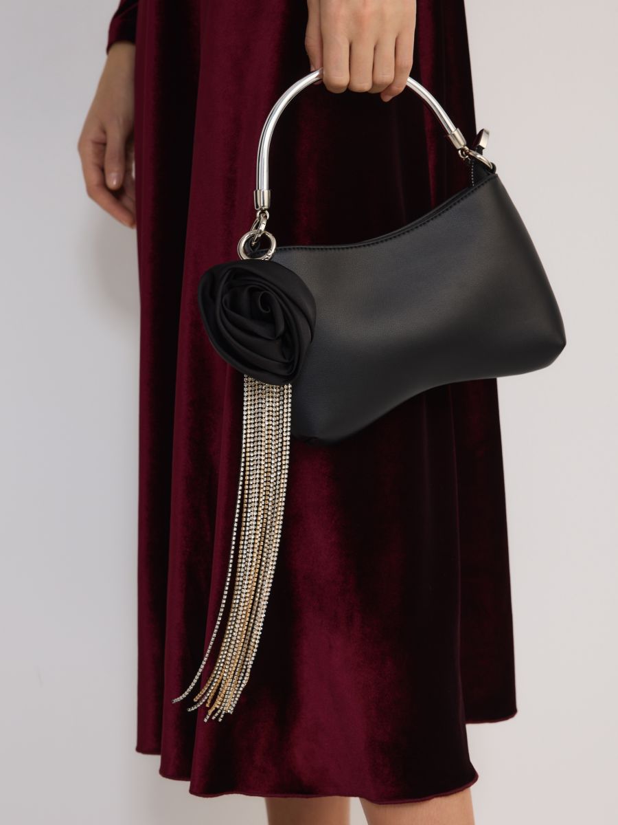 Leather bag with pendant - multicolor - RESERVED - 5