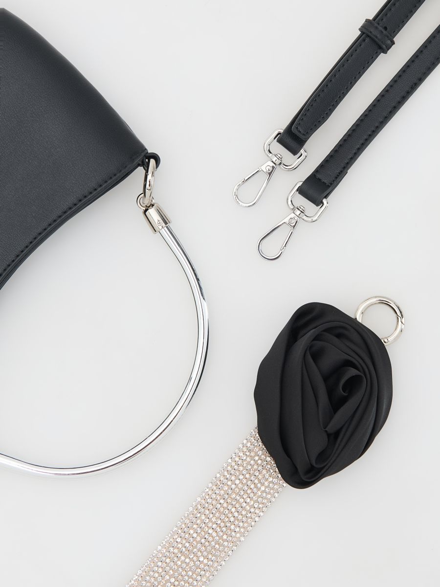 Leather bag with pendant - multicolor - RESERVED - 3