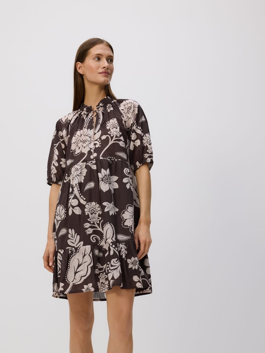 Rochie cu model - maro - RESERVED