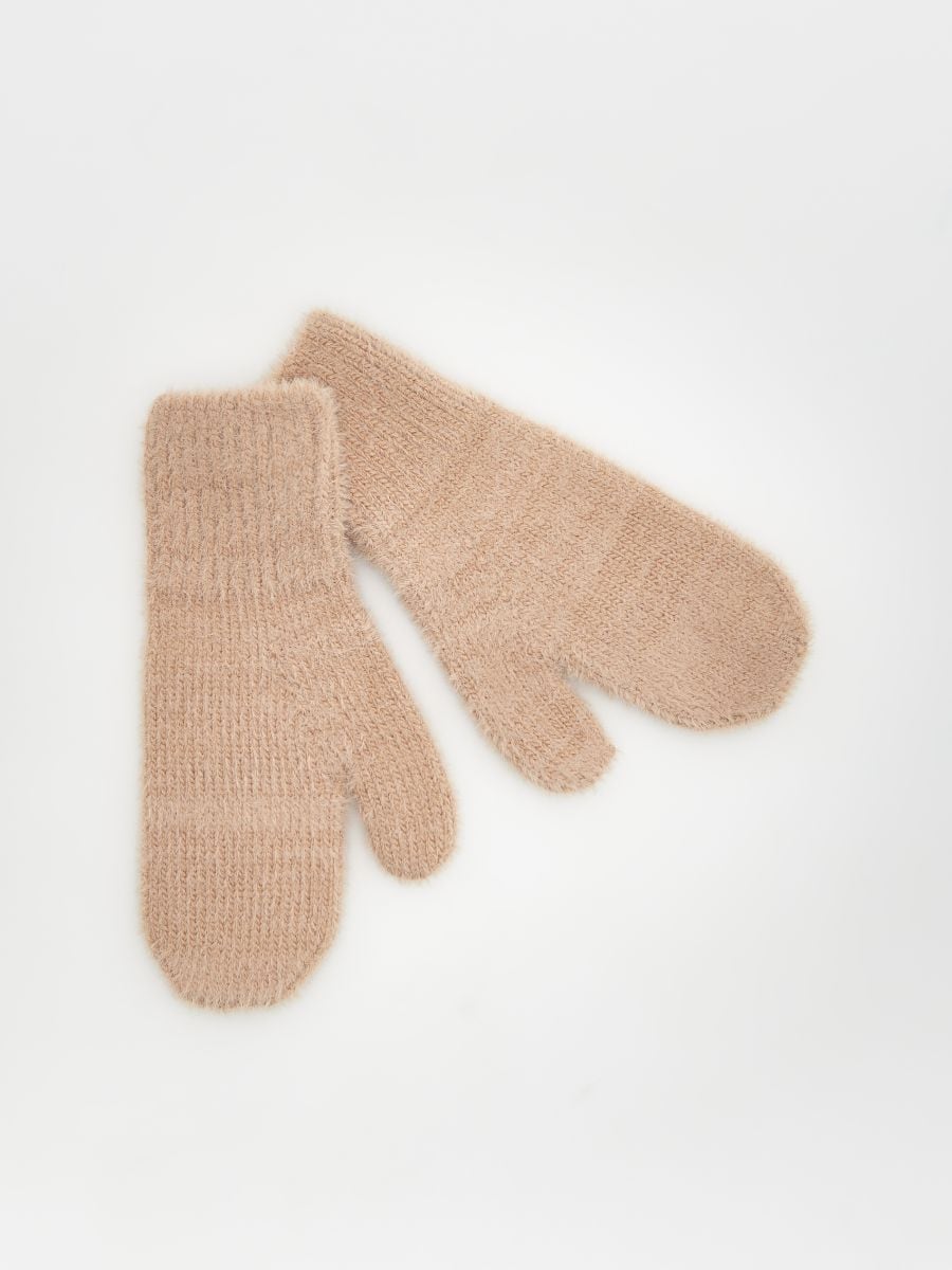 Jersey gloves - taupe - RESERVED